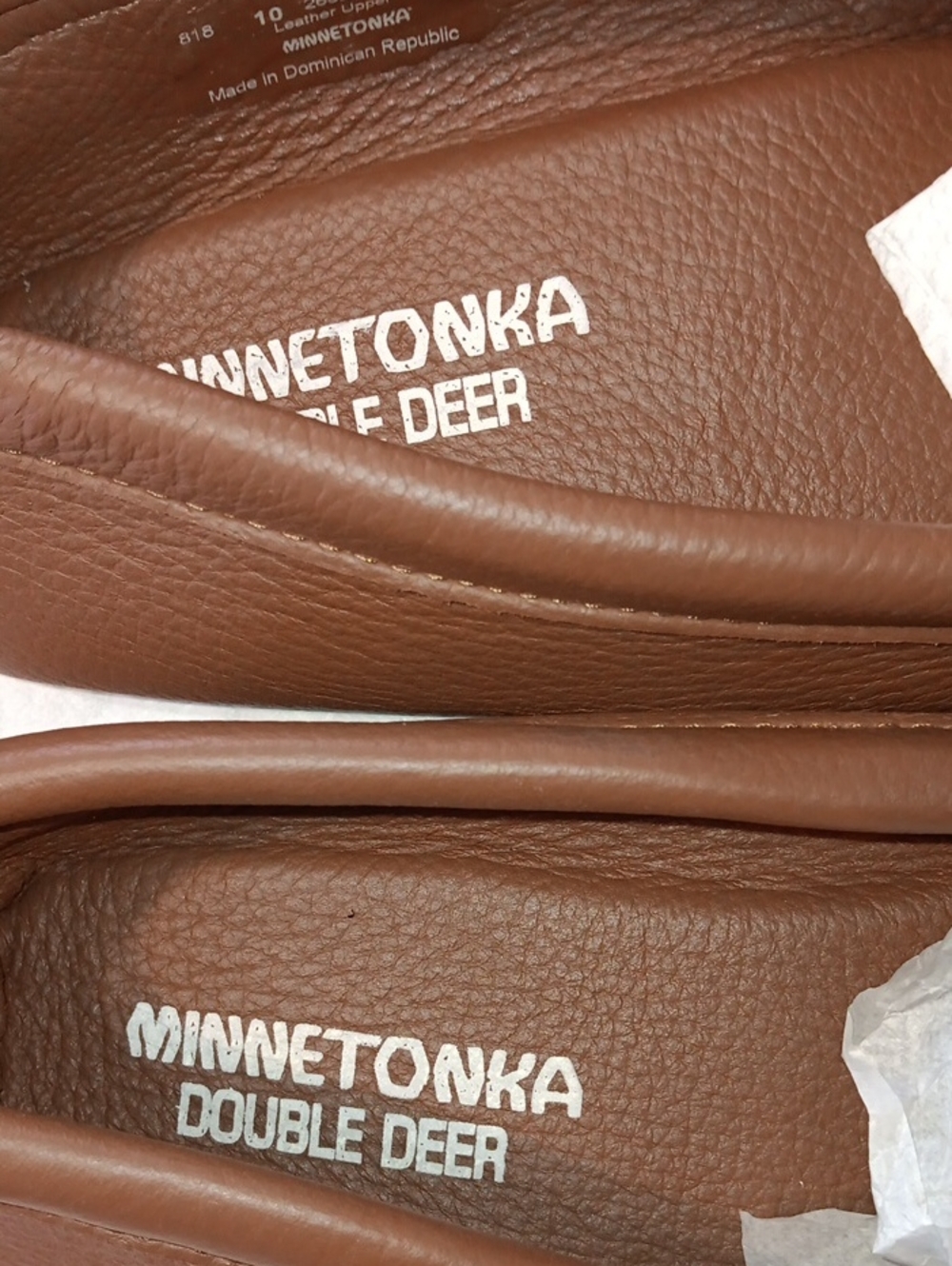 Minnetonka Mens Double Deerskin Moccasins 10 - Picture 2 of 9